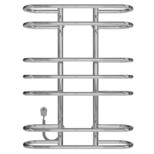 Полотенцесушитель электрический Deffi Британика П7 600х800 дизайнерский, нержавеющая сталь, хром, EF16, левое подключение