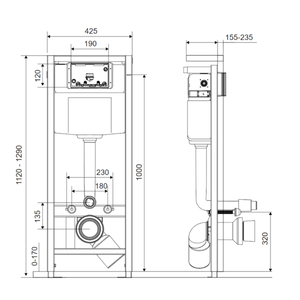 Инсталляция Excellent Flaro Expert INEX.FL1120.425 с бачком