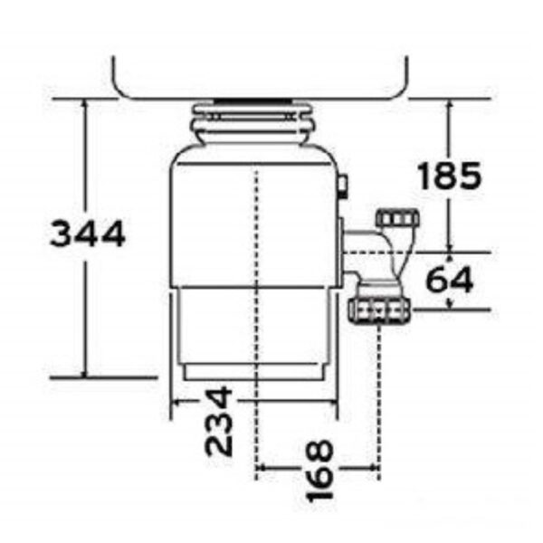 Измельчитель пищевых отходов In-Sink-Erator Model Model Evolution 200 1180 мл под мойку, нержавеющая