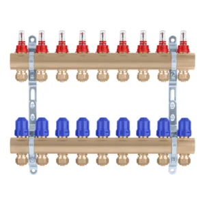 Коллектор теплого пола STA 3/4″х25 ВН 9-ый с измерителями расхода