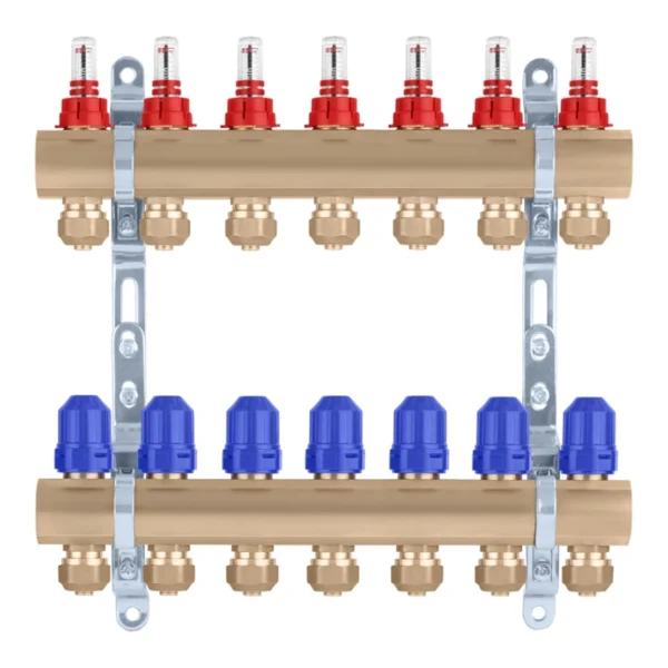 Коллектор теплого пола STA 3/4″х25 ВН 7-ый с измерителями расхода