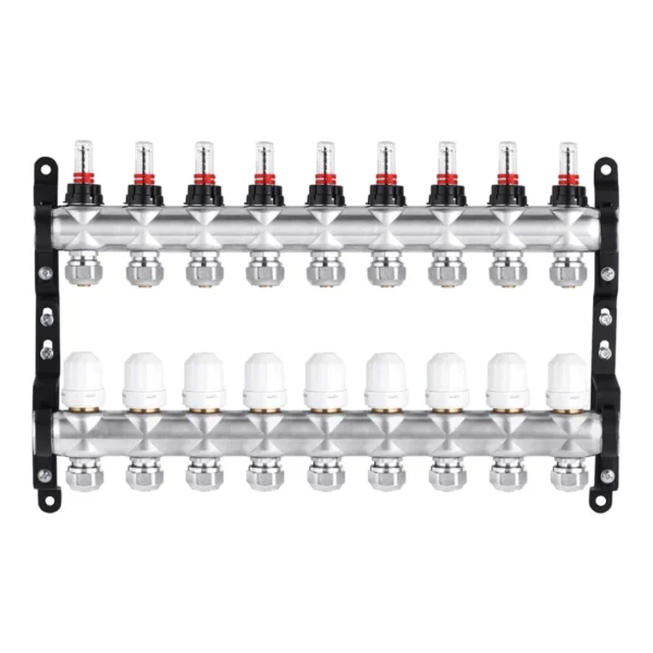 Коллектор теплого пола STA Classic 1/2″х25 ВН 9-ый с измерителями расхода