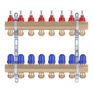 Коллектор теплого пола STA 3/4″х25 ВН 8-ый с измерителями расхода