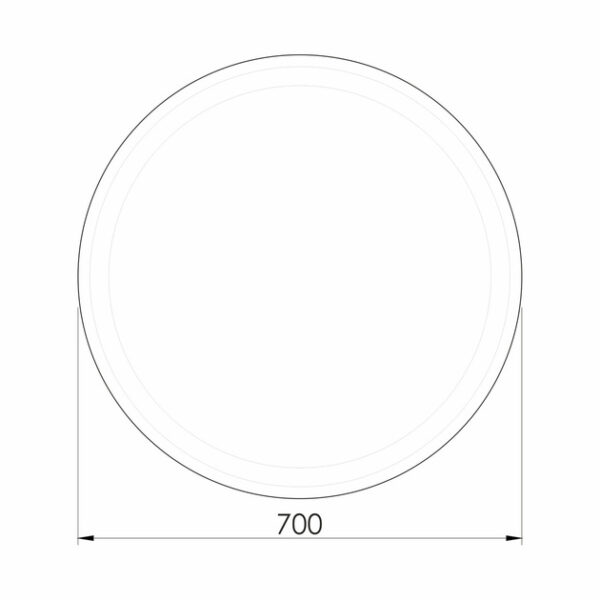 Зеркало косметическое RJ 070/1 700x700 настенное круглое, с подсветкой (RJMI000-2570/01)