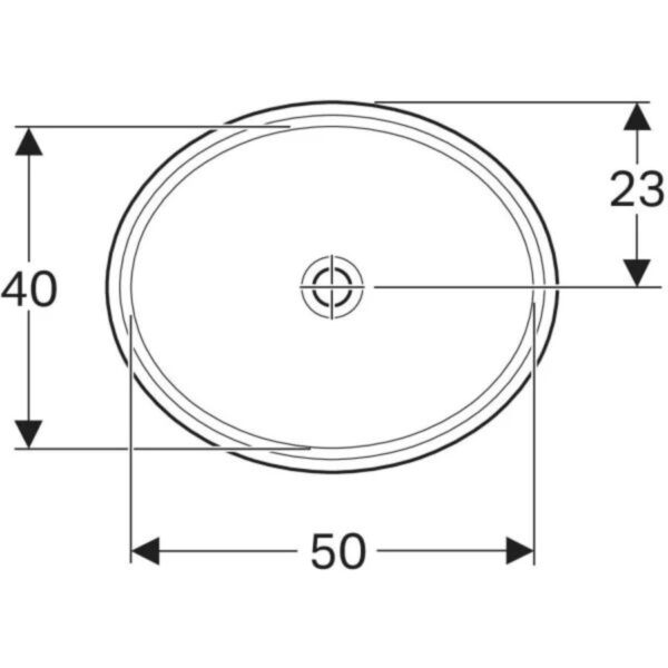 Раковина врезная Geberit VariForm 560×460