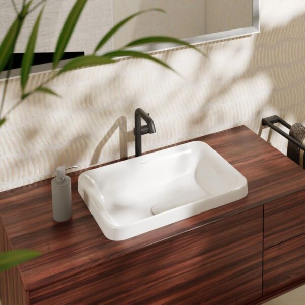 Раковина врезная Hansgrohe Xuniva 550×400 прямоугольная белая