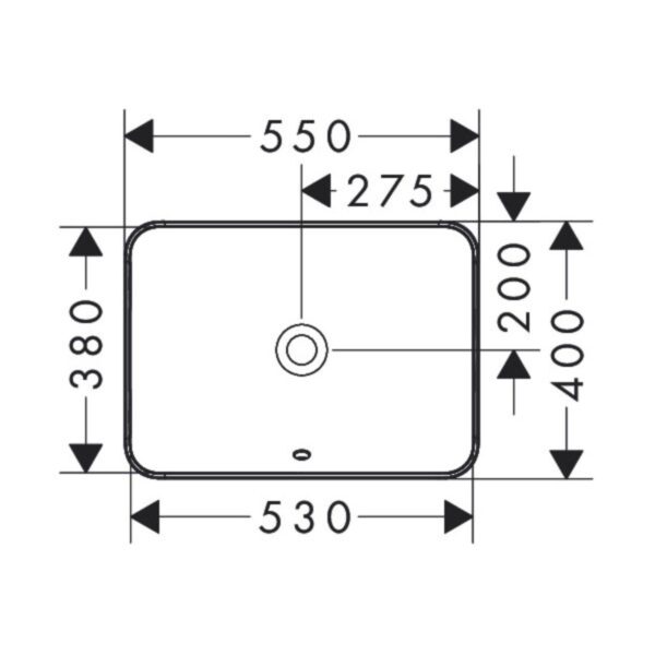 Раковина врезная Hansgrohe Xuniva 550×400 прямоугольная