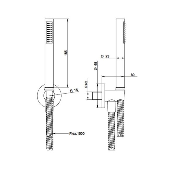 Лейка для ручного душа Bongio Sliding Rail (830CR0EPR)