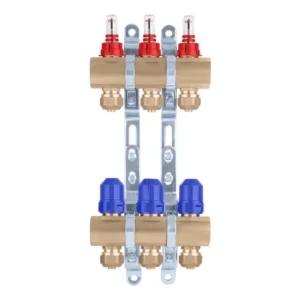 Коллектор теплого пола STA 3/4″х25 ВН 3-ий с измерителями расхода