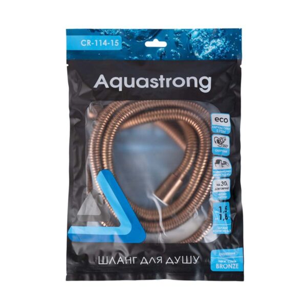 Шланг для душа Aquastrong PVC 1,5-1,8 м, бронза