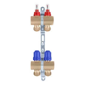 Коллектор теплого пола STA 3/4″х25 ВН 2-ой с измерителями расхода