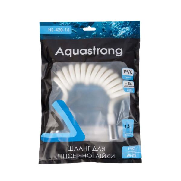 Шланг для гигиенической лейки Aquastrong Nylon спираль 1,5 м, белый