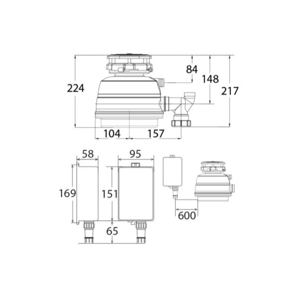 Измельчитель пищевых отходов STATUS NEXT 200 Compact 560 Вт