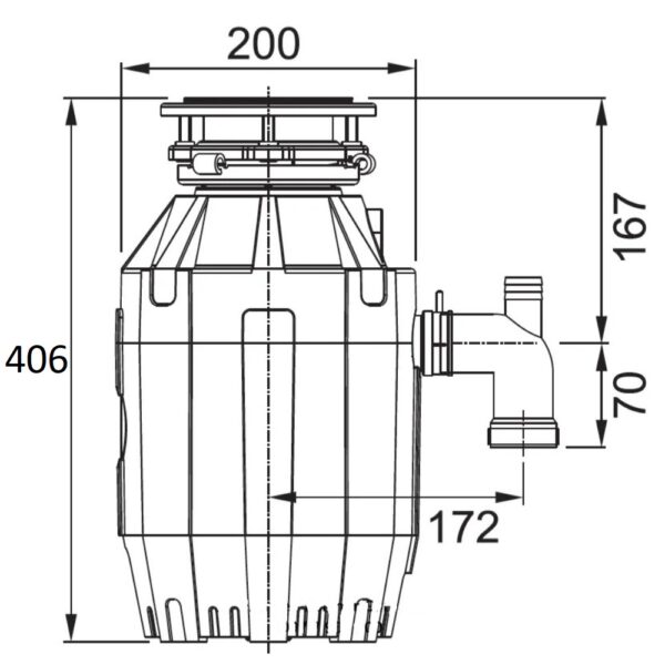 Измельчитель пищевых отходов Franke TURBO ELITE TE-125 920 Вт под мойку, нержавеющая сталь (134.0535.242)