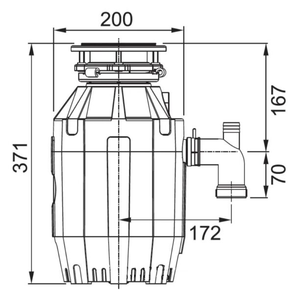 Измельчитель пищевых отходов Franke TURBO ELITE TE-75 550 Вт под мойку,