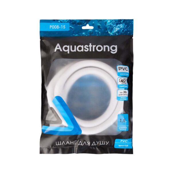 Шланг для душа Aquastrong PVC 1,5 м, белый