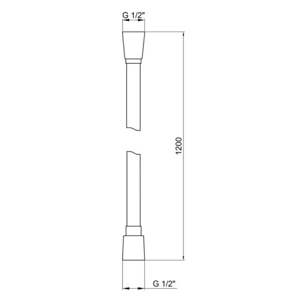 Шланг для душа Qtap Hadice 1,2 м, (QT054BL43073)