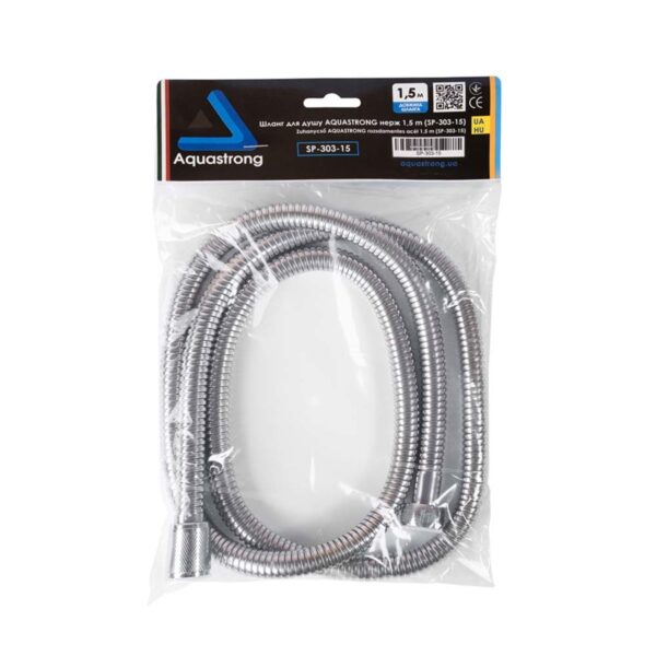 Шланг для душа Aquastrong PVC 1,5 м, хром