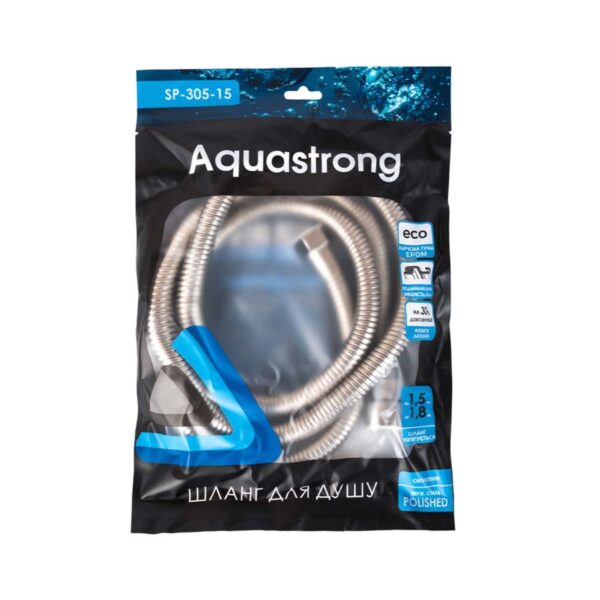 Шланг для душа Aquastrong PVC 1,5-1,8 м, хром