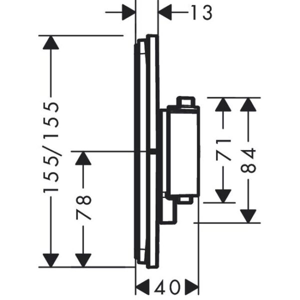 Смеситель скрытого монтажа Hansgrohe ShowerSelect Comfort Q HighFlow, (15588000)