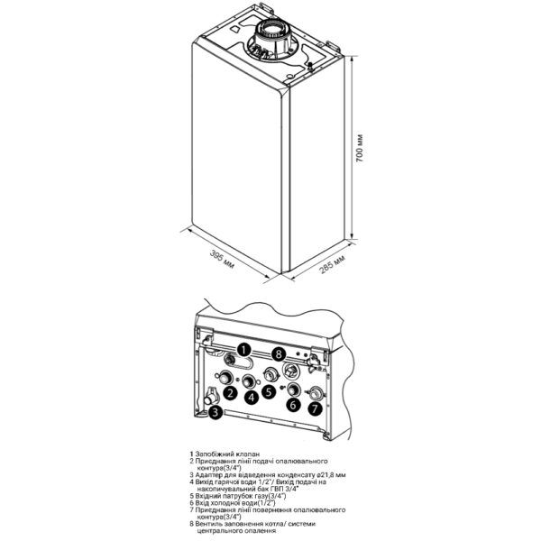 Газовый котел конденсационный Baxi LUNA Classic 24 INT 24 кВт 240