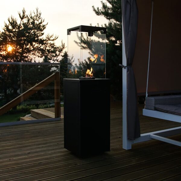 Газовый обогреватель Kratki Patio Light 8 кВт сталь, уличный, черный