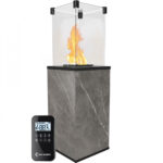 Мраморный, С текстурой, Серый