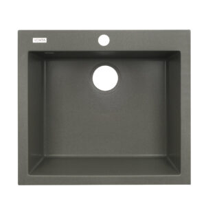 Гранитная мойка VENTA Stone 560x500 врезная, прямоугольная, серая