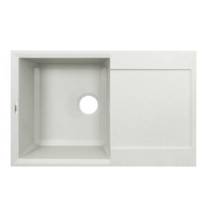 Гранитная мойка VENTA Stone 780x495 врезная, прямоугольная, белая