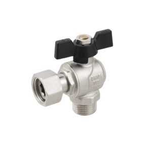 Кран шаровой Raftec 1/2″ ВН с накидной гайкой, угловой (DRBM1)