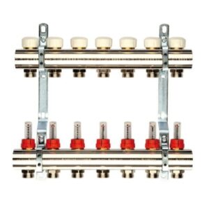 Коллектор теплого пола GENERAL FITTINGS 1"x3/4" 7 выхода с расходомерами
