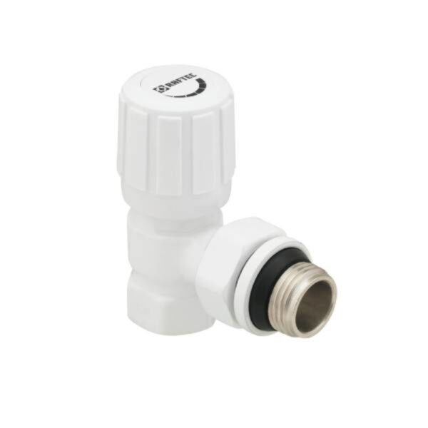 Клапан радиаторный Raftec 1/2″x1/2″ НВ подача, угловой, белый (DVRK11-W)