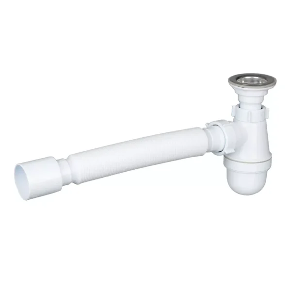Сифон для раковины SoloPlast 1 1/2" пластик, белый (У0111)