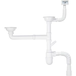 Сифон для мойки KronoPlast М2550-Е пластик, белый (SM45770343)