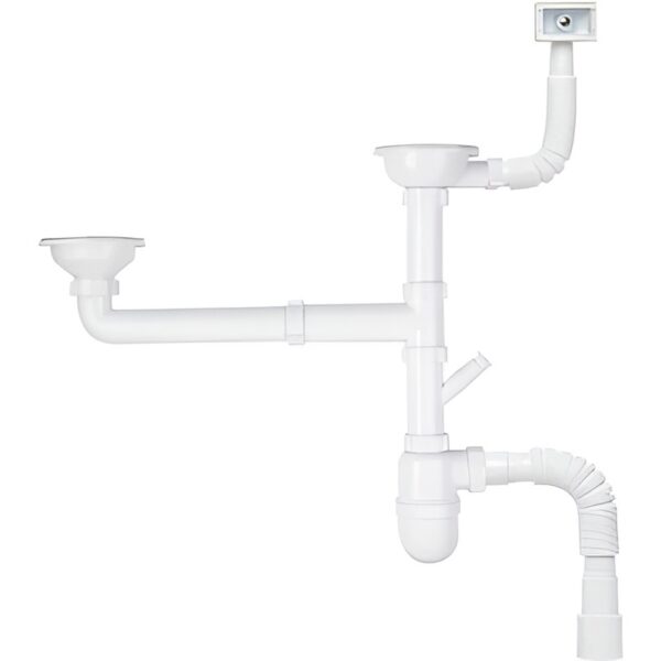 Сифон для мойки KronoPlast М2550-Е пластик, белый (SM45770343)