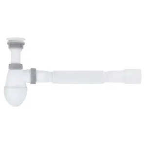 Сифон для раковины ITAL U1011 1 1/4" пластик, белый (STE12300043)