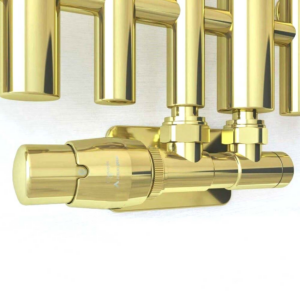 Кран радиторный Vario Term Twins Glamour 1/2"x3/4" прямой, золото