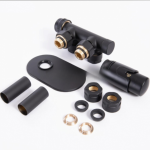 Кран радиторный Thermrad H-blok 1/2"x3/4" угловой, черный
