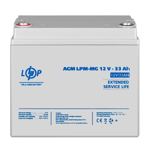 Аккумулятор LogicPower LPM-MG 12V-33 Ah