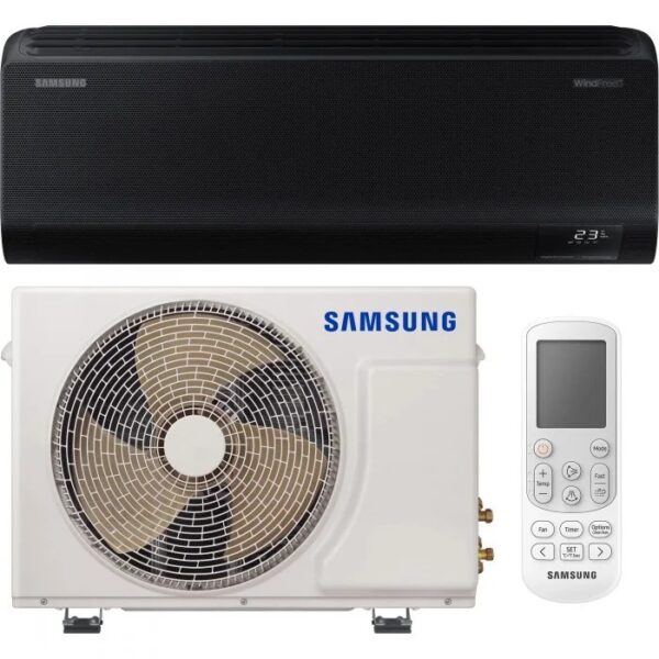 Кондиционер Samsung Diamond WindFree AR09BXFAMWKNUABDK 25м2 (-15°C) R32 инверторный, черный+ пульт ДУ (Wi-Fi)
