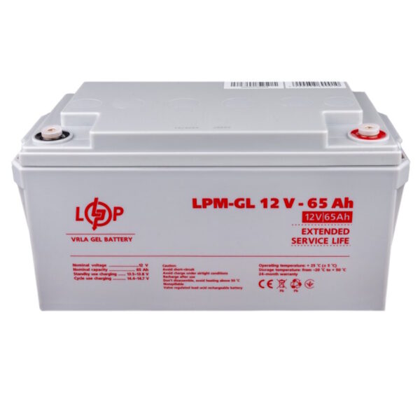Аккумулятор LogicPower LPM-GL 12V-65 Ah