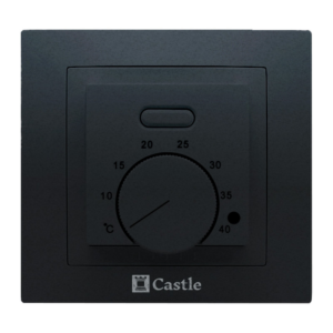 Терморегулятор для теплого пола Castle AC308H-B 220 В механический, черный