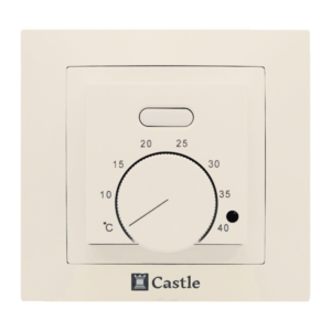 Терморегулятор для теплого пола Castle AC308H 220 В механический, бежевый