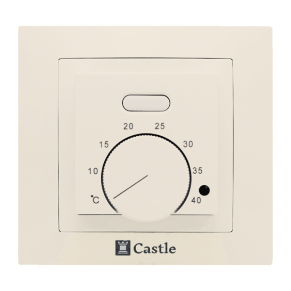 Терморегулятор для теплого пола Castle AC308H 220 В механический, бежевый