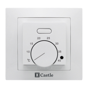 Терморегулятор для теплого пола Castle AC308H 220 В механический, белый