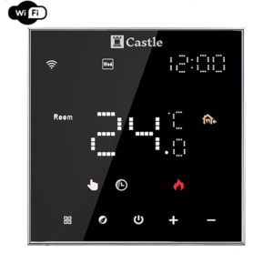 Терморегулятор для теплого пола Castle C-AC602H-B 230 В программируемый, черный (Wi-Fi)