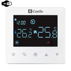 Терморегулятор для теплого пола Castle C-AC606H 230 В программируемый, белый (Wi-Fi)