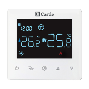 Терморегулятор для теплого пола Castle C-AC606H 230 В программируемый, белый