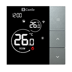 Терморегулятор для теплого пола Castle C-AC620H 230 В программируемый, серебристый (Wi-Fi)