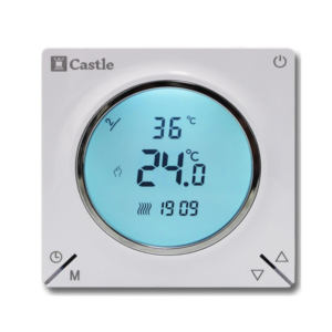 Терморегулятор для теплого пола Castle C-AC829H 230 В программируемый, белый